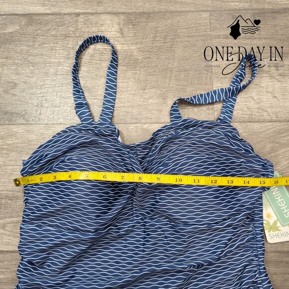 Shekini Plus Size Boyshort Swimdress One Piece Swimsuit Size XXL - Picture 5 of 7